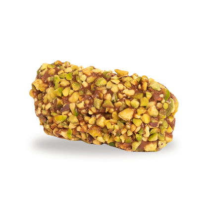 A whole Pistachio Wafer — a milk chocolate wafer