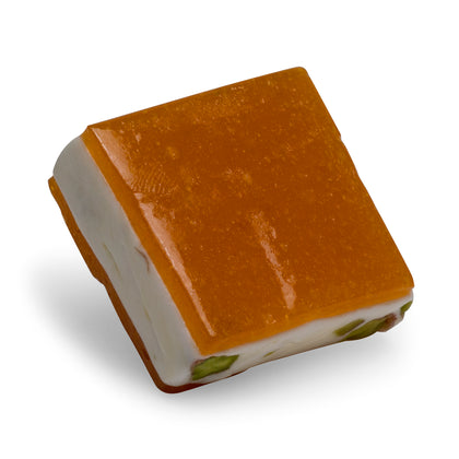 A whole Apricot Pistachio Nougat — a chocolate piece
