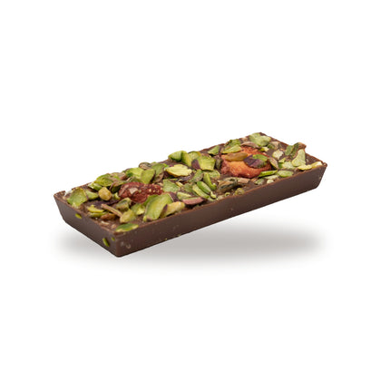 A whole Strawberry Pistachio Bar — a milk chocolate bar