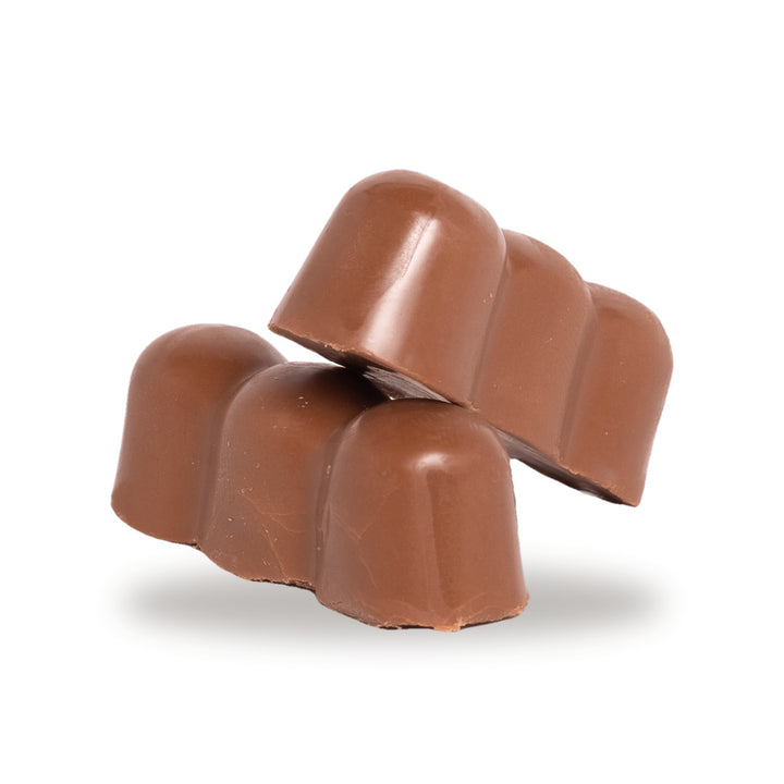 Three Hazelnut in milk chocolate, a group of three pieces