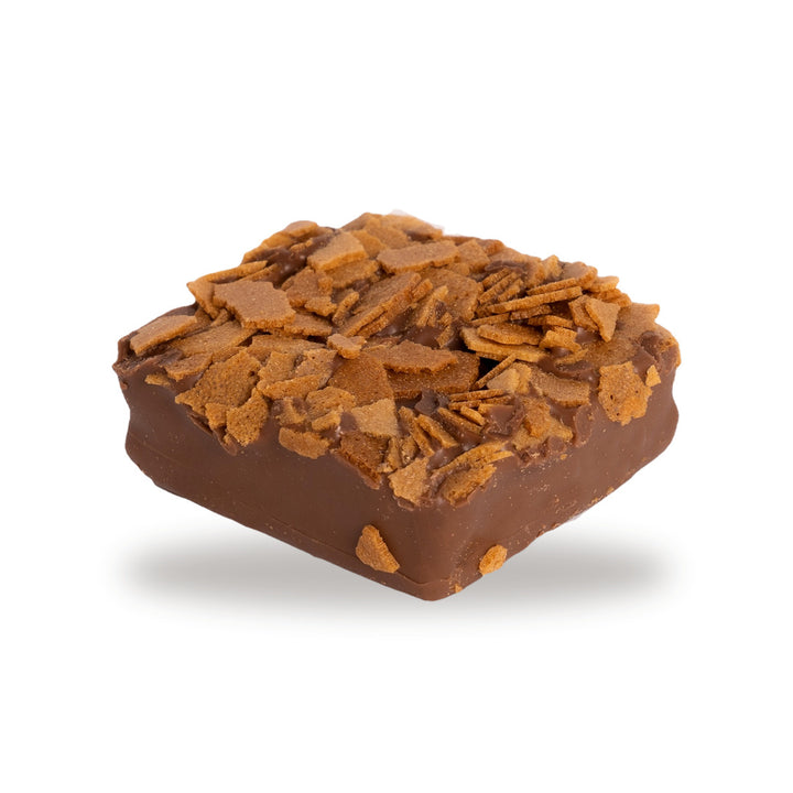 A whole Crêpe Wafer — a milk chocolate wafer