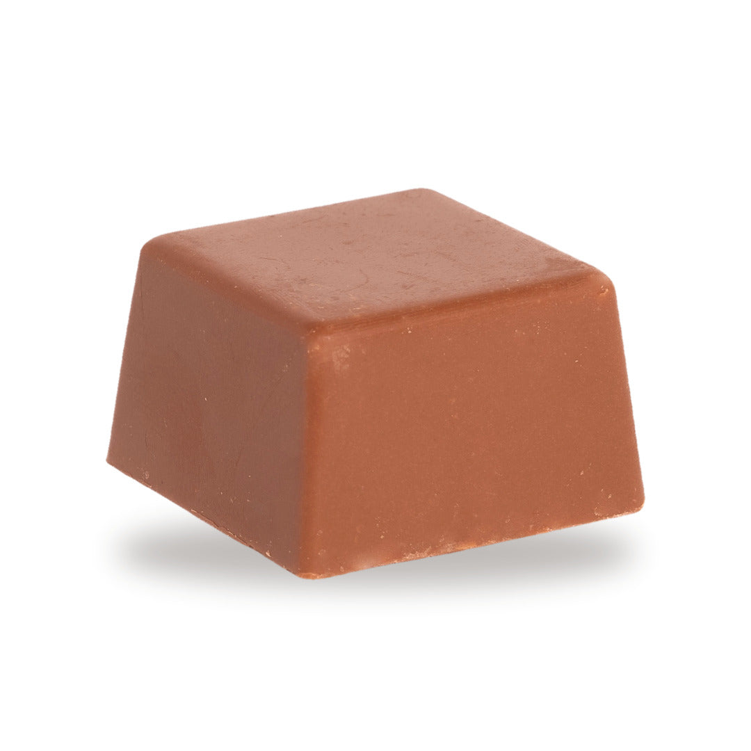 A whole Apricot Pistachio — a milk chocolate square