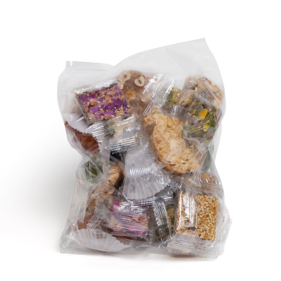 Clear bags filled with wrapped Chocolate Counter delights in a mixed bulk order
