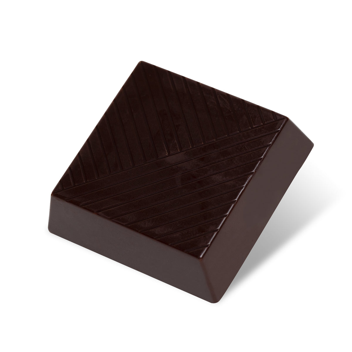 Square dark chocolate with textured top, Pistachio Paste With Pistachio Dark by Chocolate Counter