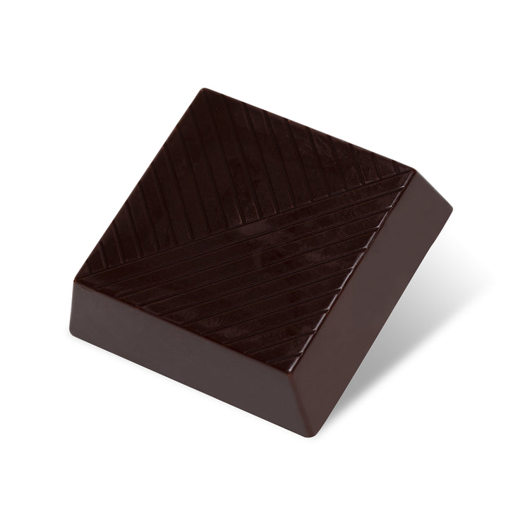 Square dark chocolate with textured top, Pistachio Paste With Pistachio Dark by Chocolate Counter