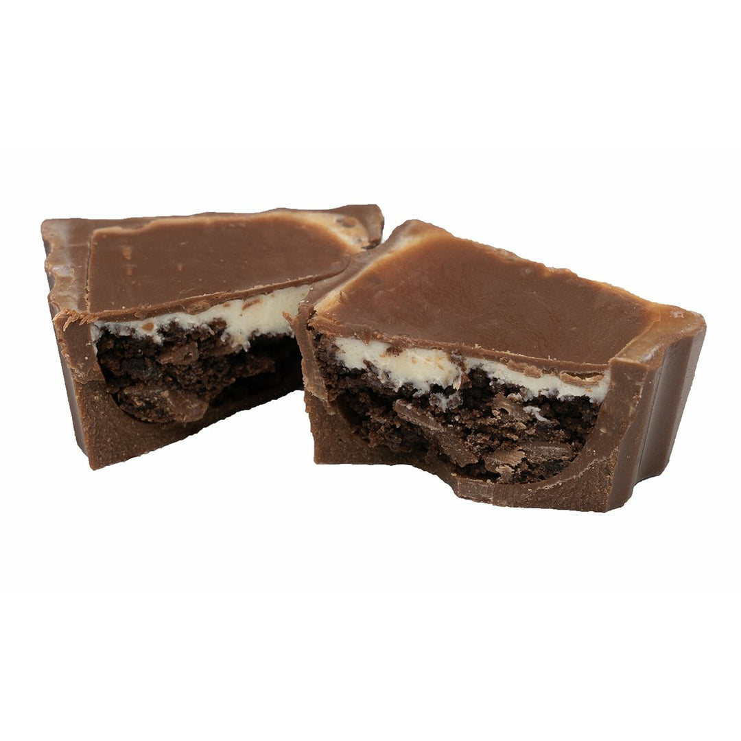 Cross-section showing creamy tiramisu filling inside