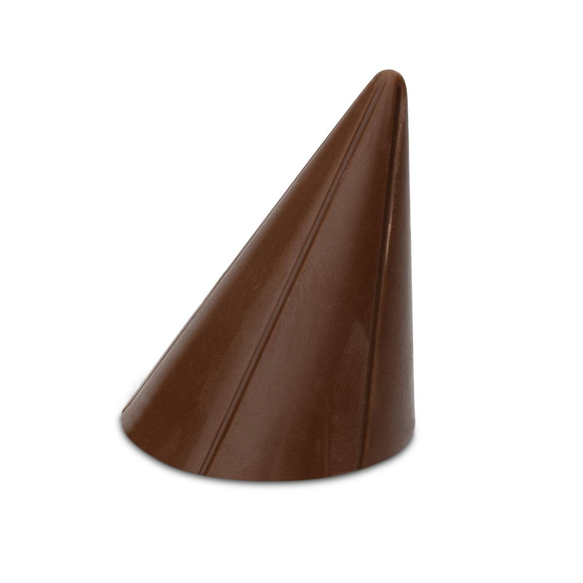 Milk chocolate cone-shaped treat