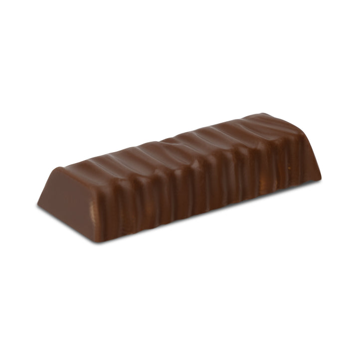 Long milk chocolate bar with a rippled top