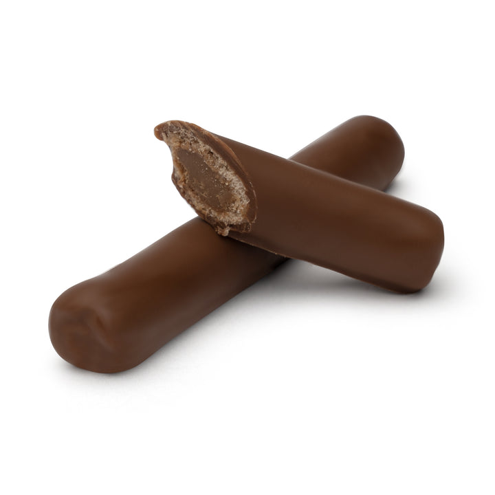 Inside view of biscuit showing praline and crepe layers