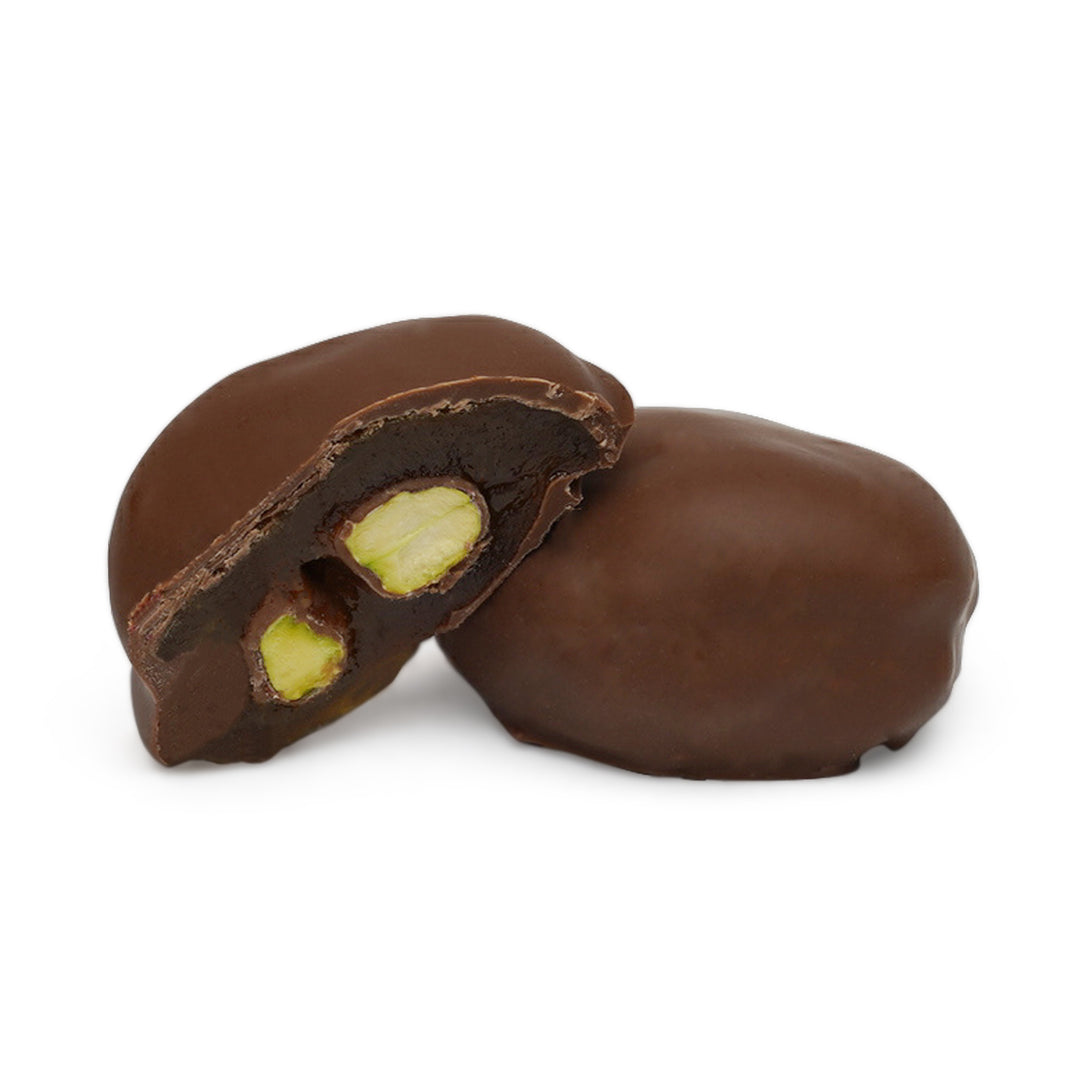 Inside view showing apricot and pistachio center