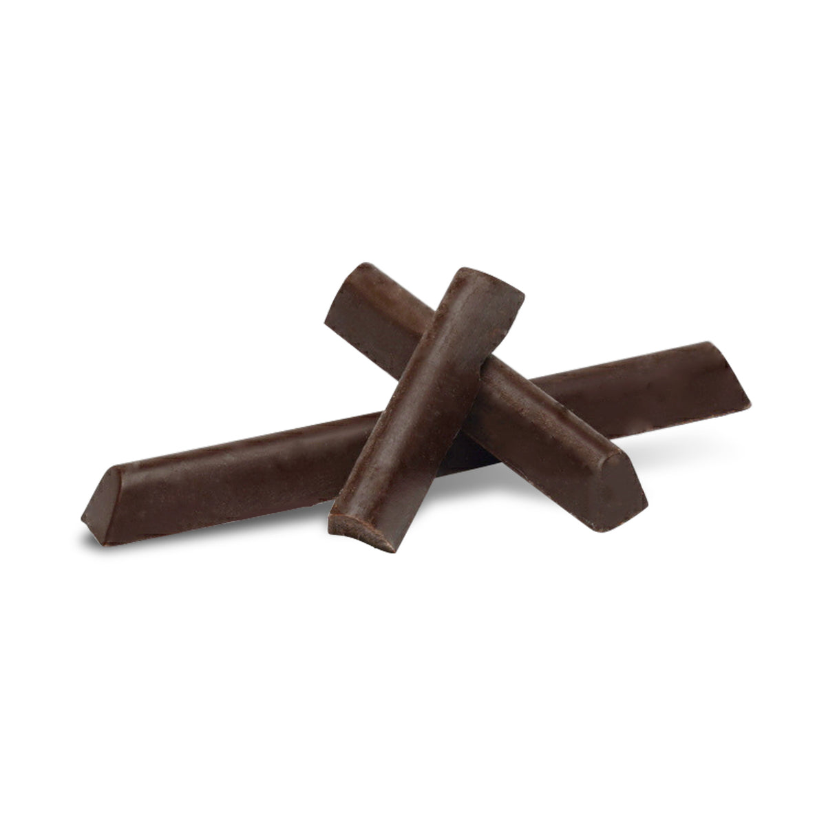 Stack of long plain dark chocolate bars